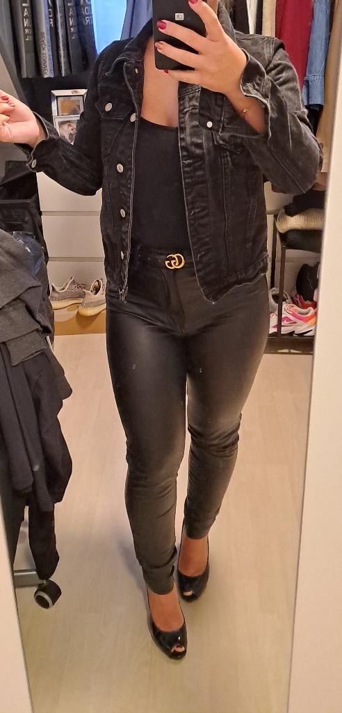 Zwart spijkerjasje., Nieuw, Ophalen of Verzenden, Jasje, Maat 34 (XS) of kleiner