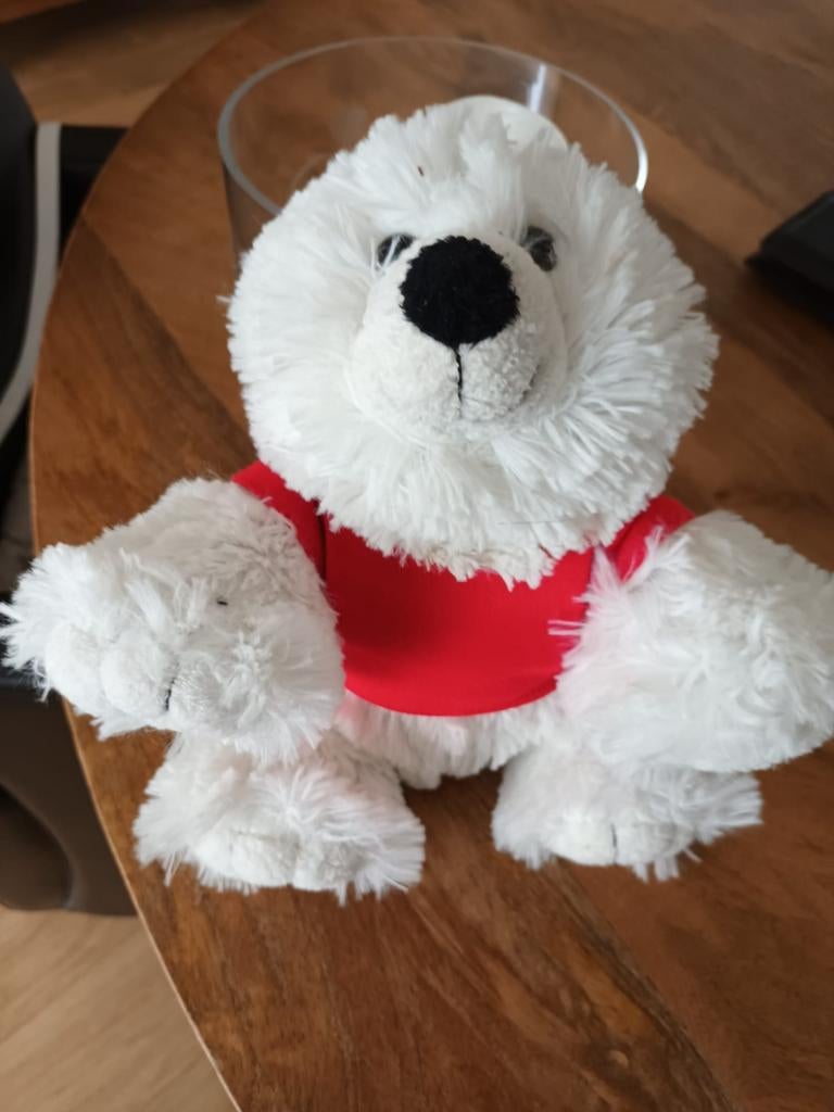 Knuffels: Witte beer, Iejoor en, Kinderen en Baby's, Speelgoed | Knuffels en Pluche, Ophalen of Verzenden, Zo goed als nieuw, Beer