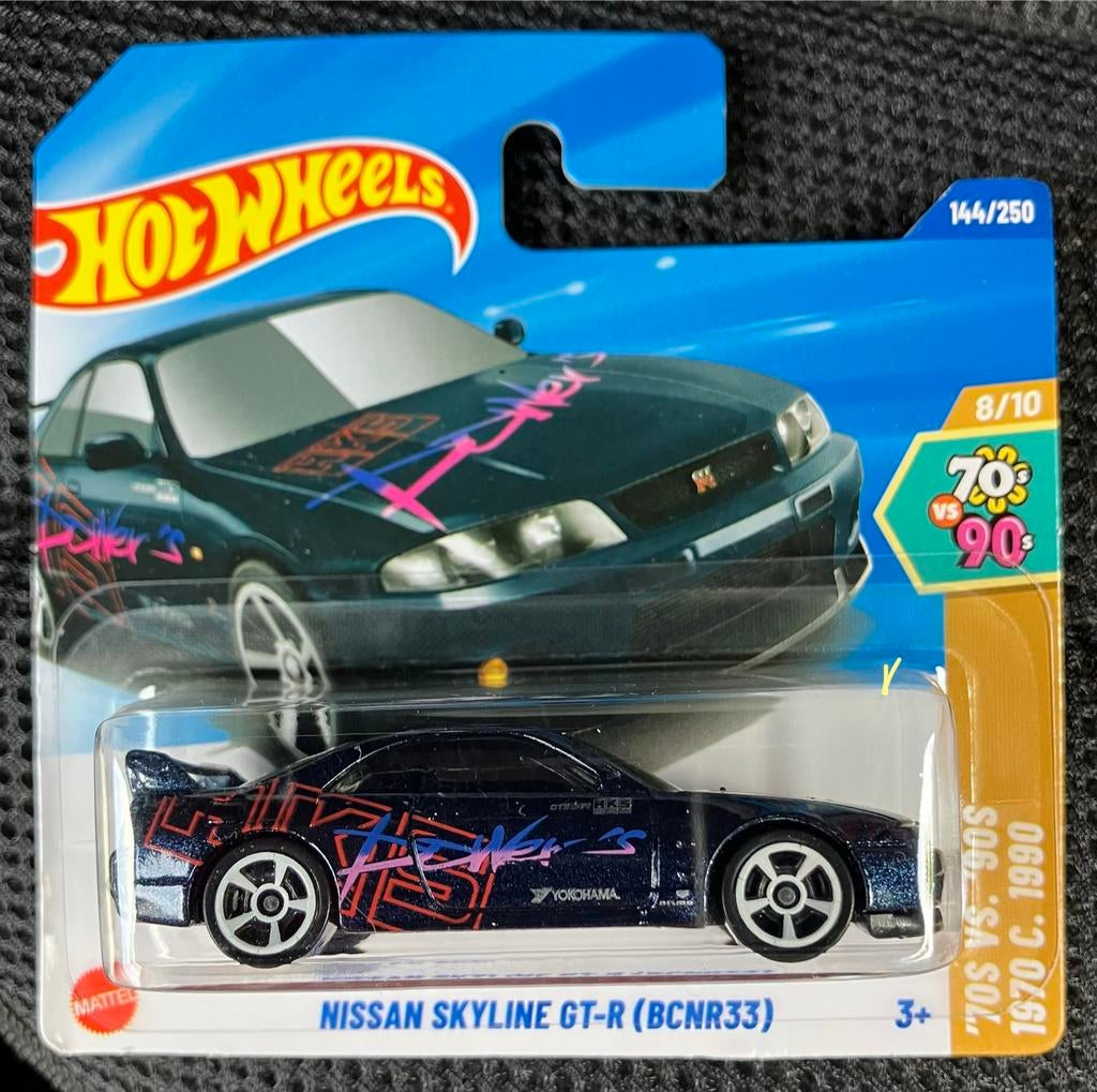 Hot Wheels Nissan Skyline GT-R (BCNR33) Hotwheels blauw, Ophalen of Verzenden, Nieuw, Auto