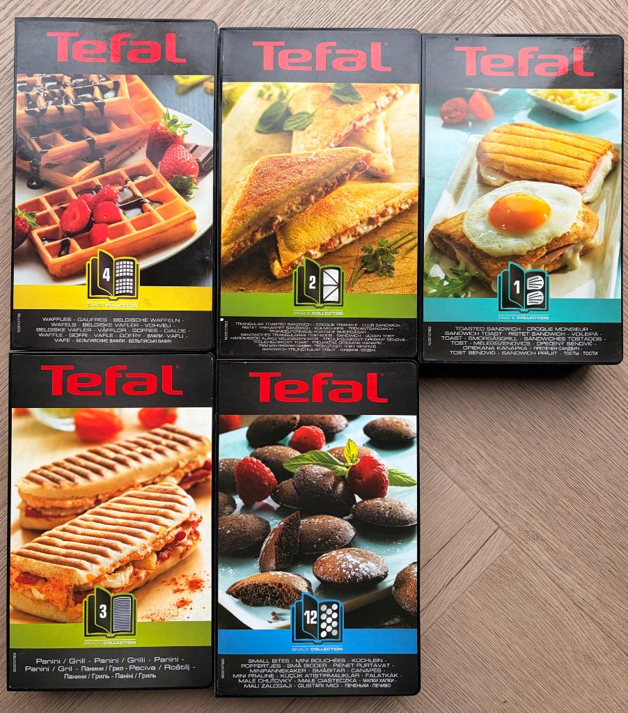 Tefal gietijzeren tostiplaten (snack Collection), Overige typen, Ophalen of Verzenden, Zo goed als nieuw, Zwart