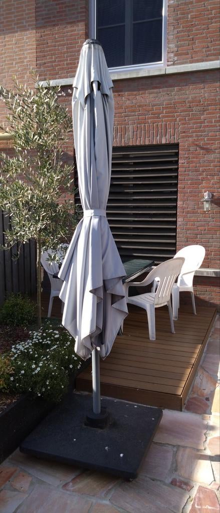 Parasol, mechanisch prima, flink verkleurd, Ophalen of Verzenden