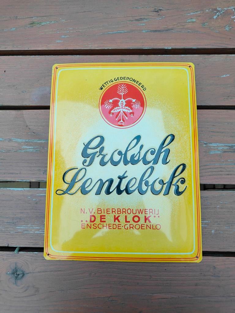 Grolsch reclame bord, Verzamelen, Ophalen of Verzenden, Zo goed als nieuw, Reclamebord, Plaat of Schild, Grolsch