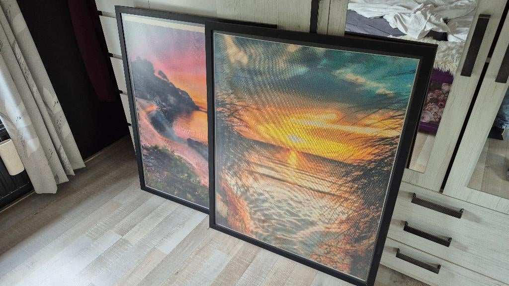 Grote zwarte lijst (105x85), Ophalen, 125 cm of meer, Zo goed als nieuw, 75 cm of meer