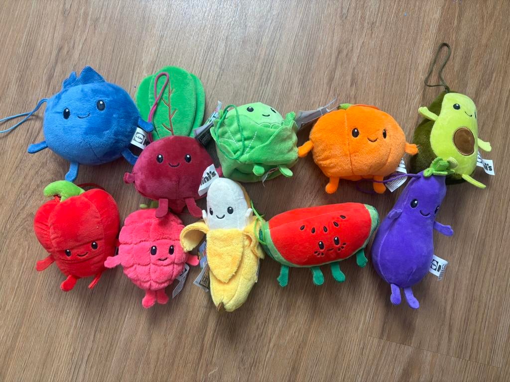 Lidl mini’s supermarkt knuffels compleet groente en fruit, Lidl, Ophalen of Verzenden