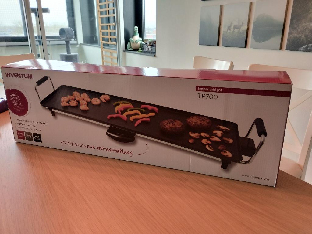 Inventum TP700 Teppanyaki grill, Ophalen of Verzenden, Nieuw, Tafelgrill