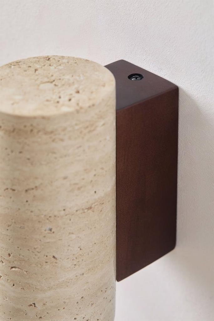 7x Wandlamp Sklum Davise Travertin GU10, Beige, Nieuw, Ophalen of Verzenden, Modern