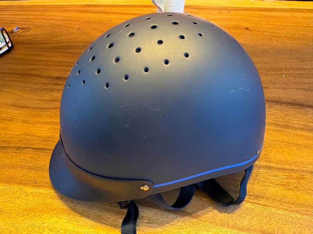 Paardrijcap donkerblauw maat 55-58 fouganza, Ophalen of Verzenden, Zo goed als nieuw, Dressuur, Cap