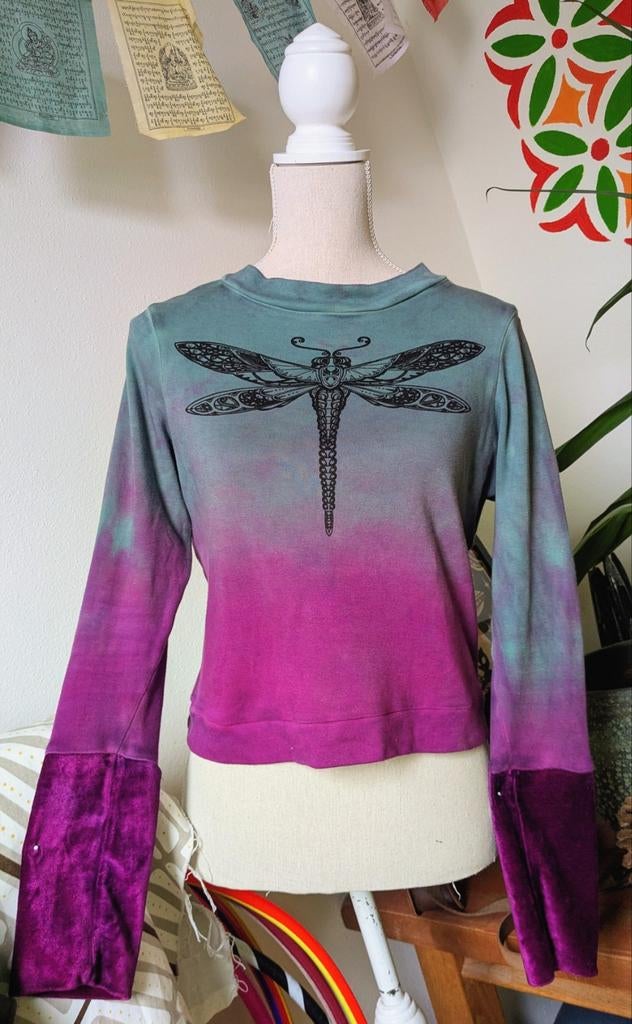 Goa hippie psy pixie fairy forest trui vlinder libelle, Ophalen of Verzenden, Maat 38/40 (M), Lange mouw