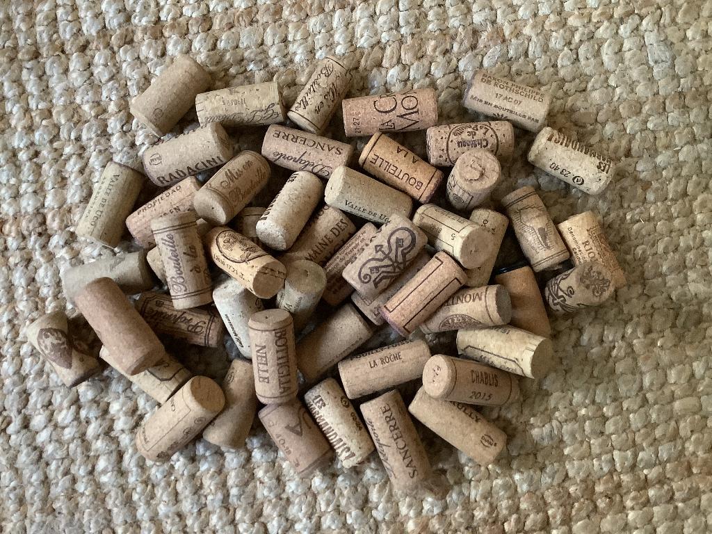 Kurken, echt kurk uit wijnflessen, 50 stuks., Ophalen, Gebruikt