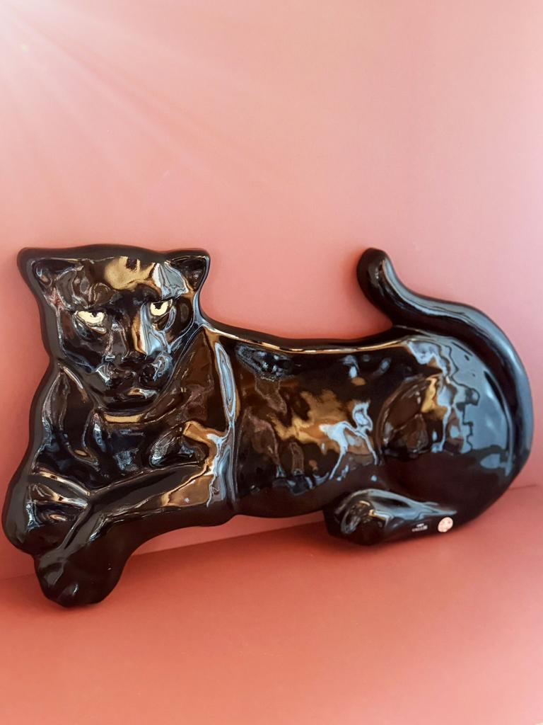 Vintage Keramieken Panter Wanddecoratie Gabriel Zweden, Antiek en Kunst, Ophalen of Verzenden