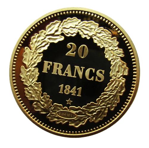 * 1841  -  Belgie  - 20 Francs Leopold - Met massief Goud *, Verzenden, Goud, Losse munt, Goud