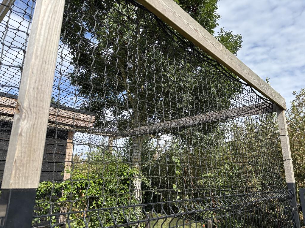 PE Volierenet Zwaar (Maaswijdte 50 x 50 mm) - Vierkant, Ophalen, Gebruikt, Kunststof, Volière