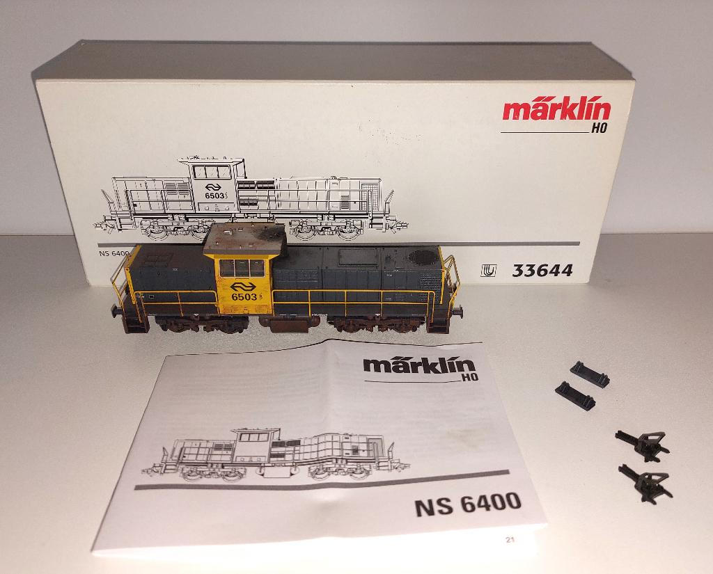 Marklin H0 33644 - Dig diesel loc DE6400 MAK v.d. NS in ovp, Hobby en Vrije tijd, Modeltreinen | H0, Zo goed als nieuw, Locomotief