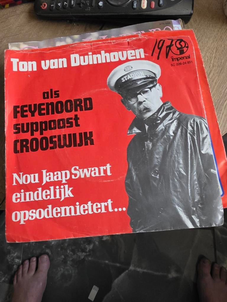 Ton van Duinhoven - Feyenoord Suppoost Crooswijk Single, Ophalen of Verzenden