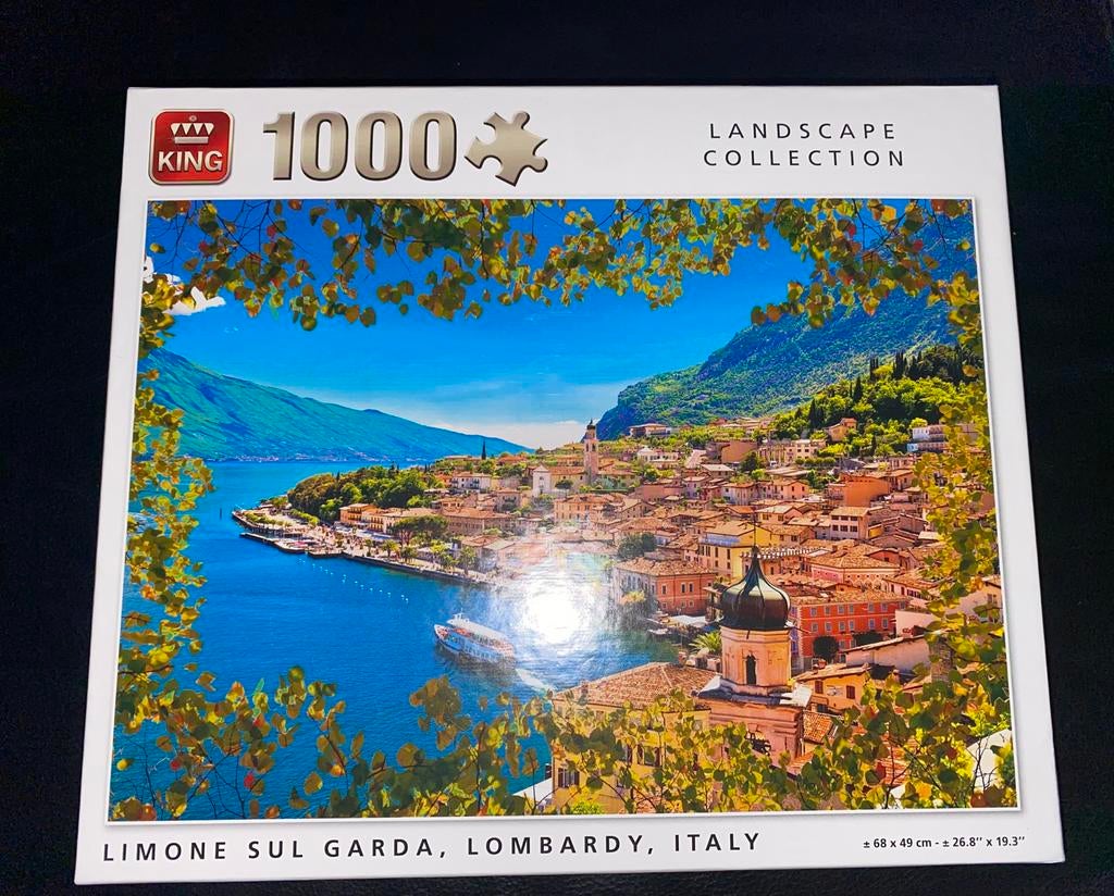 Ontzettend mooi Puzzel Limone sul Garda Lombardy Italy 1000, Ophalen of Verzenden, 500 t/m 1500 stukjes, Zo goed als nieuw, Legpuzzel