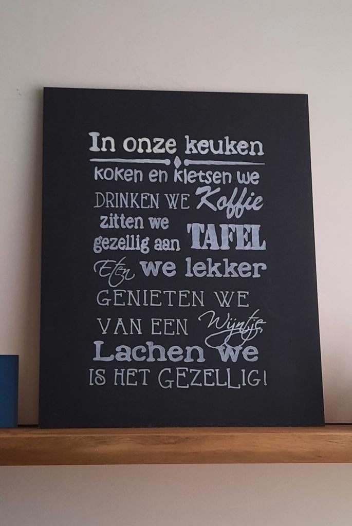 Decoratief tekstbord, Huis en Inrichting, Woonaccessoires | Tekstborden en Spreuken, Ophalen of Verzenden