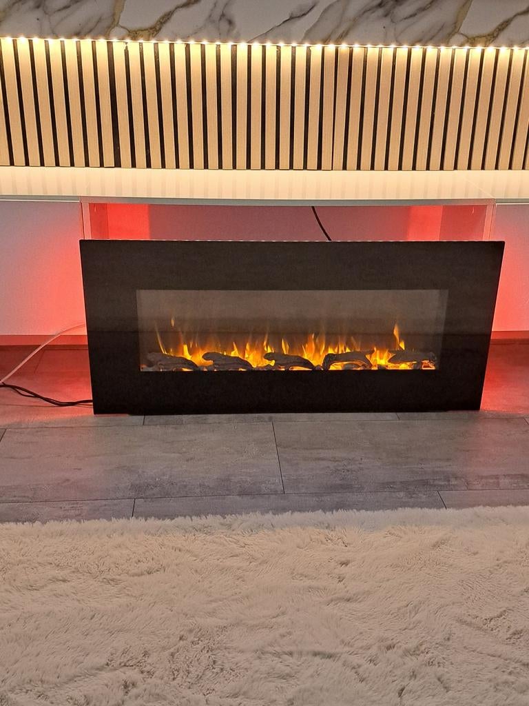 Elektrische sfeerhaard met vlam effect, Ophalen, Zo goed als nieuw, Vrijstaande haard, Elektrische haard