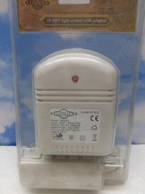 luville 10 din light system met adapter kerstdorp lampjes, Diversen, Kerst, Ophalen of Verzenden, Nieuw