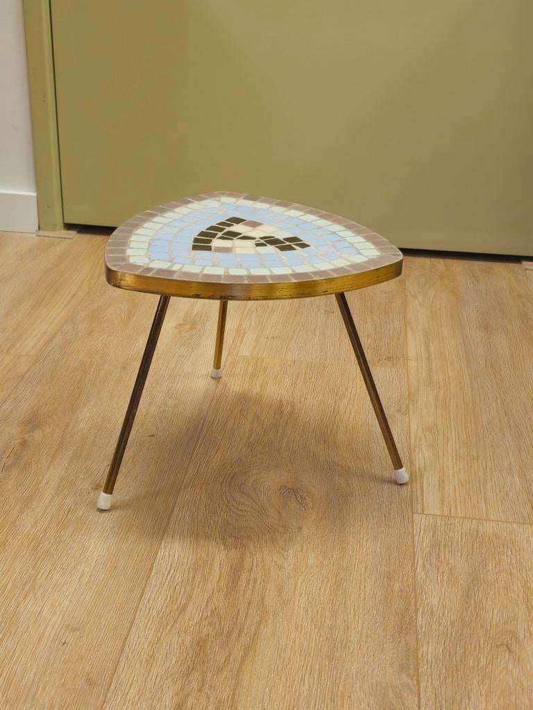 Vintage Mozaïek Bijzettafel Plantentafeltje Tafeltje, Ophalen of Verzenden, Nvt, Nvt, Nvt