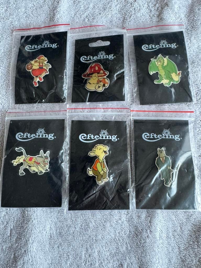 Nieuwe Efteling Pins 6 stuks Sprookjesboom, Ophalen of Verzenden, Nieuw, Button of Speldje