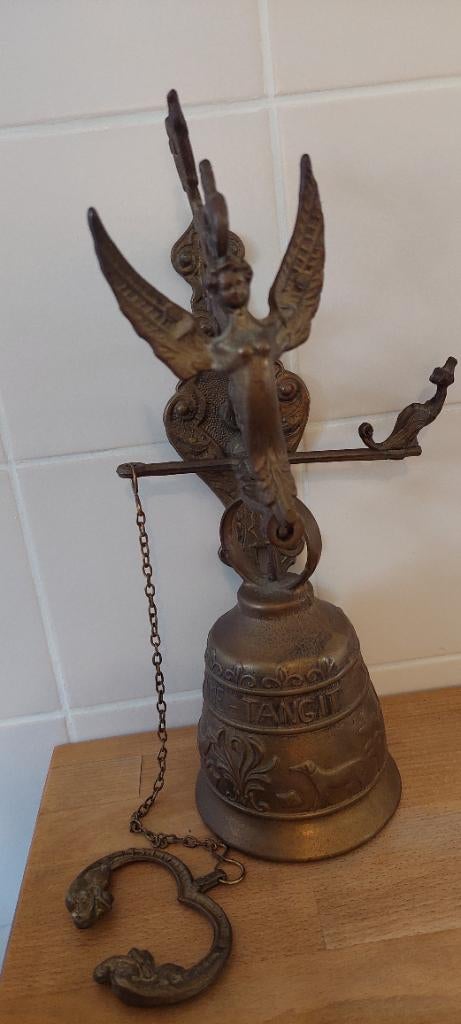 Prachtige antieke bronzen kloosterbel deurbel, Antiek en Kunst, Ophalen of Verzenden, Brons