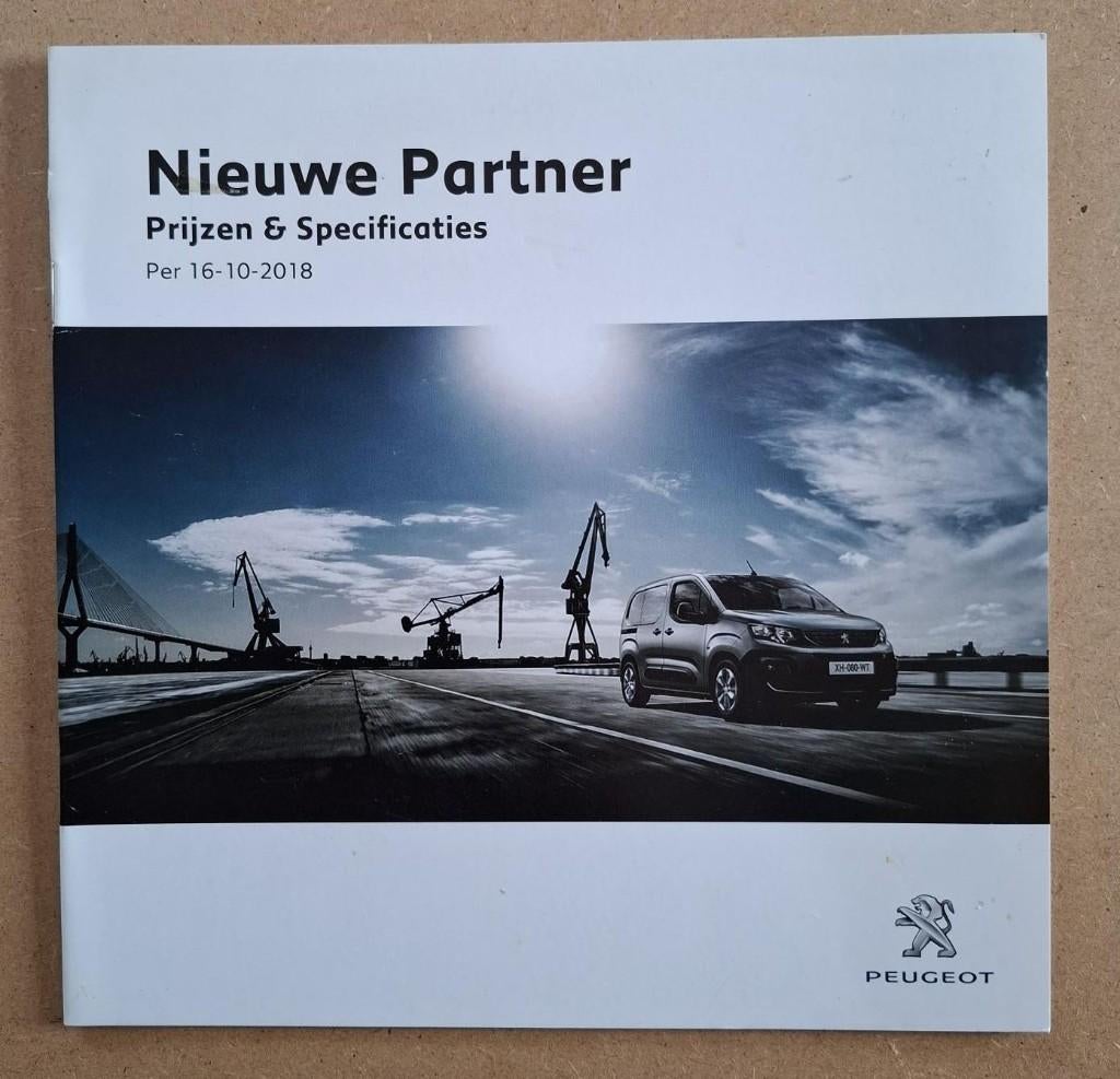 Peugeot nieuwe Partner specificaties en prijzen (okt 2018), Verzenden, Zo goed als nieuw, Peugeot