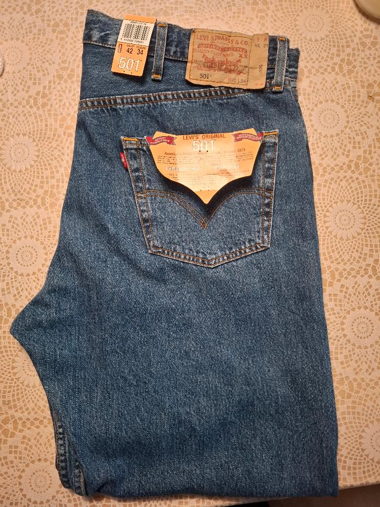 Levi's 501 (w42 l34/32), Blauw, Nieuw, W32 (confectie 46) of kleiner, Ophalen of Verzenden