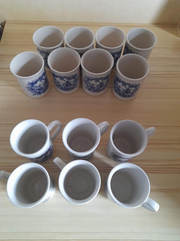 Marne mosterd mokken, Ophalen, Zo goed als nieuw, Overige stijlen, Kop(pen) en/of Schotel(s)