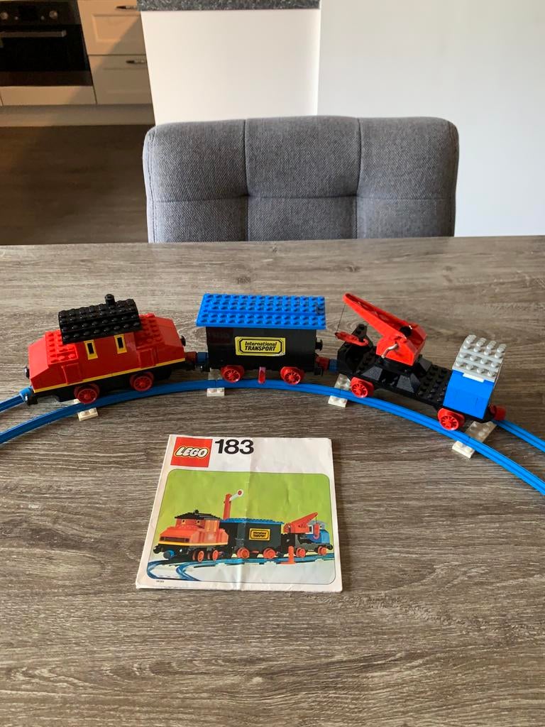 Lego trein 183 met bouw instructie mooie staat 12v motor, Kinderen en Baby's, Speelgoed | Duplo en Lego, Ophalen of Verzenden