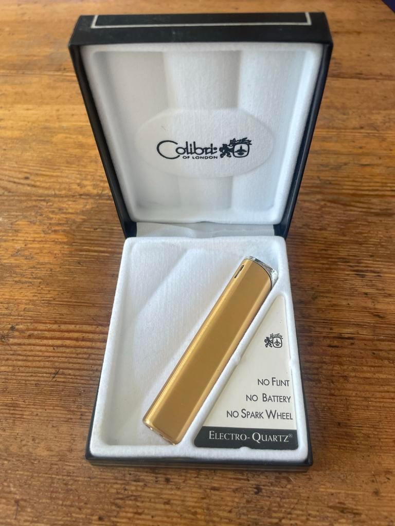 Colibri of London vergulde aansteker in originele doos, Ophalen of Verzenden, Gebruikt, Aansteker