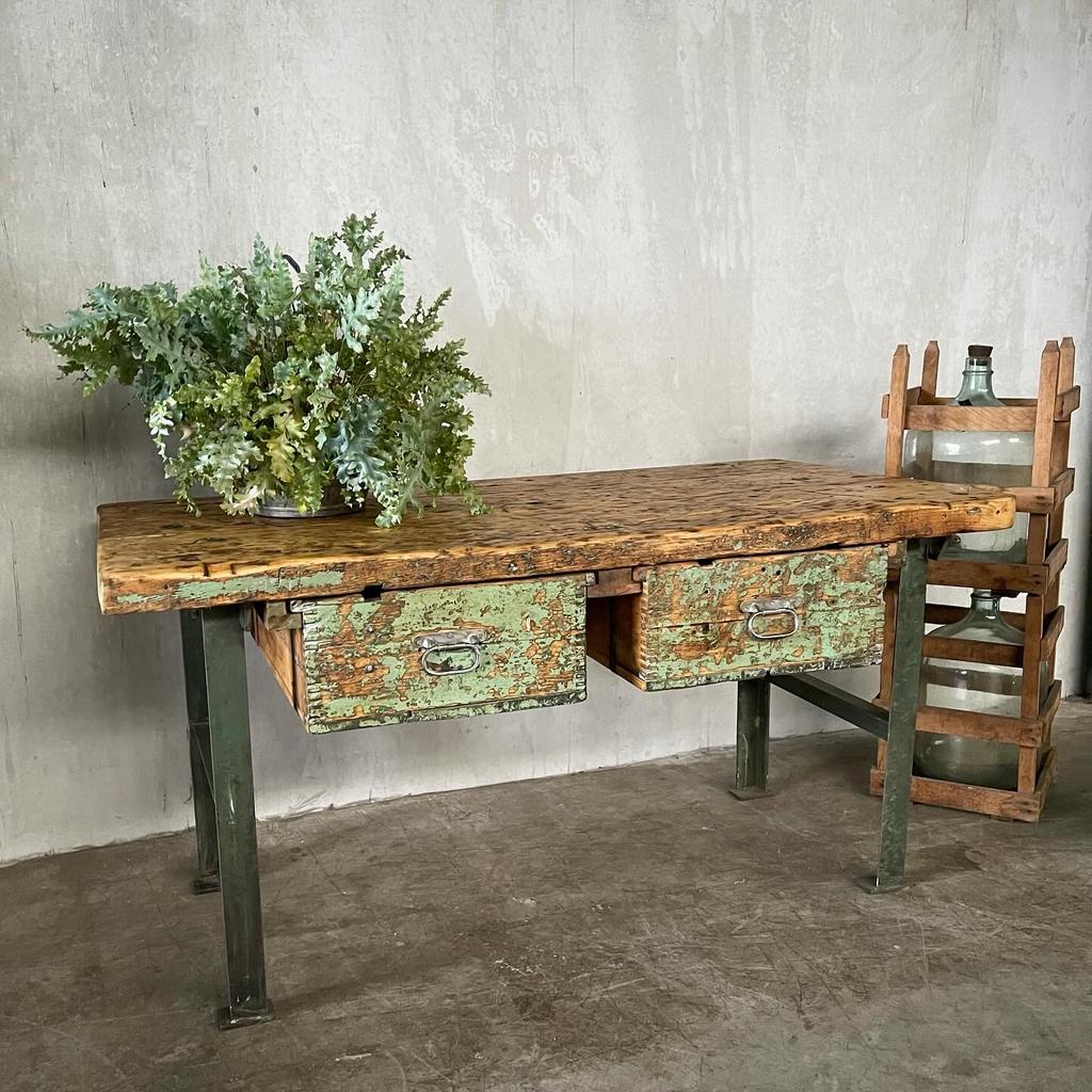 Oude werkbank, dressoir, toonbank, keuken meubel,, Ophalen