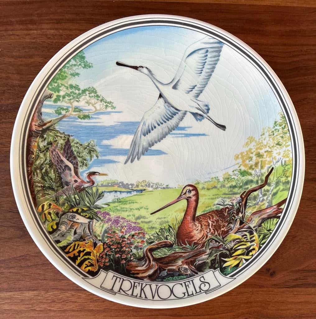 WNF Regina Polychroom Wandbord 'Trekvogels' 1982, Ophalen of Verzenden