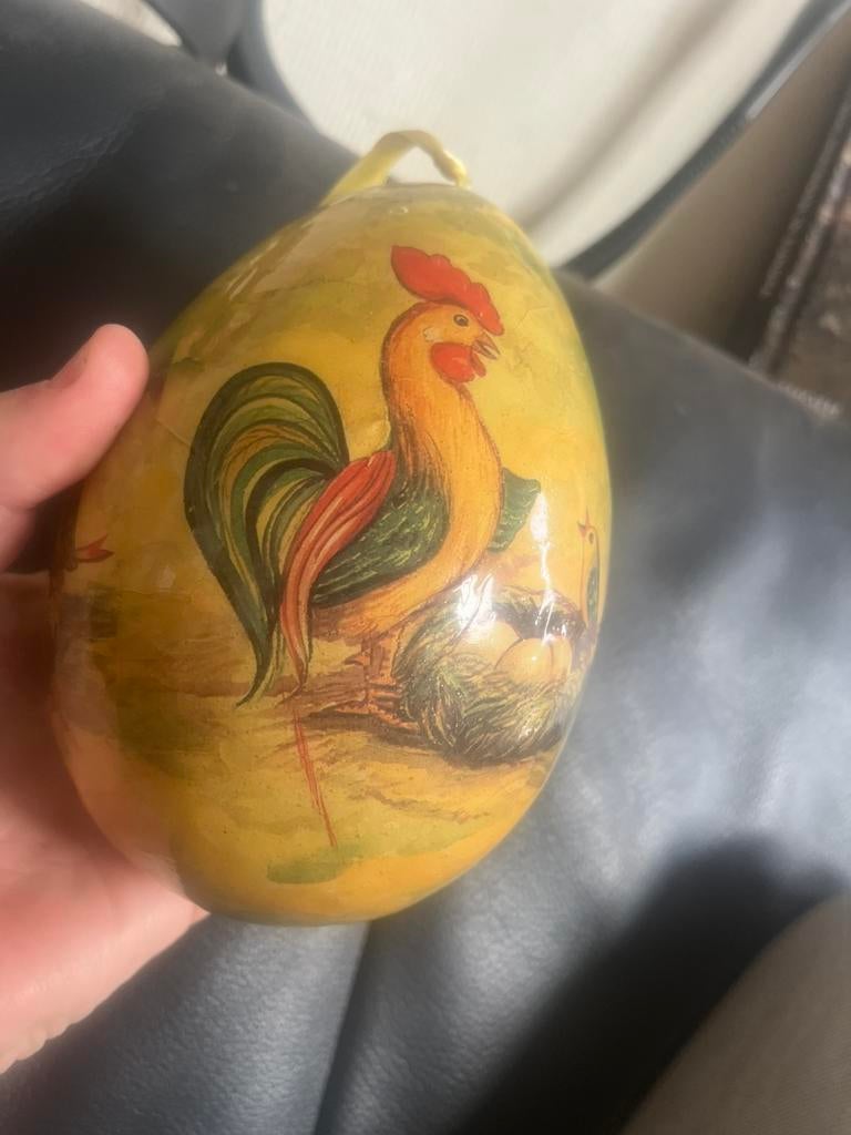 Groot vintage paasei, Ophalen of Verzenden