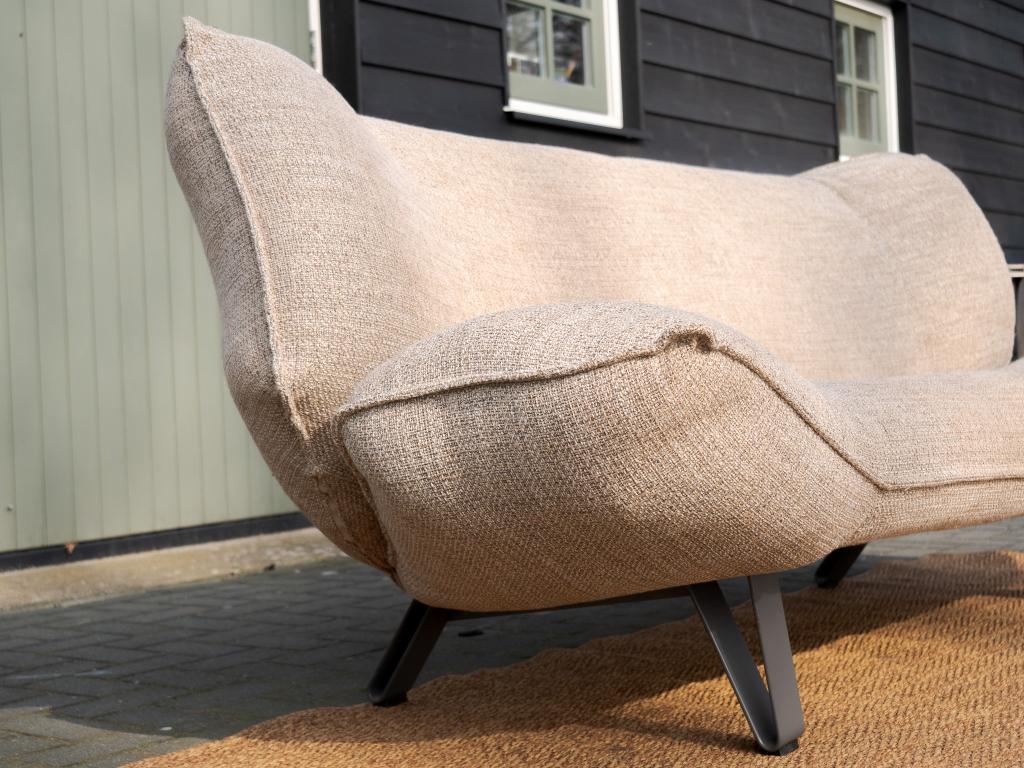 Leolux Tango | 3-zits design bank | Jute Beige Bruin ZGAN, Design, Modern, Vintage, Driepersoons, 75 tot 100 cm, Ophalen of Verzenden