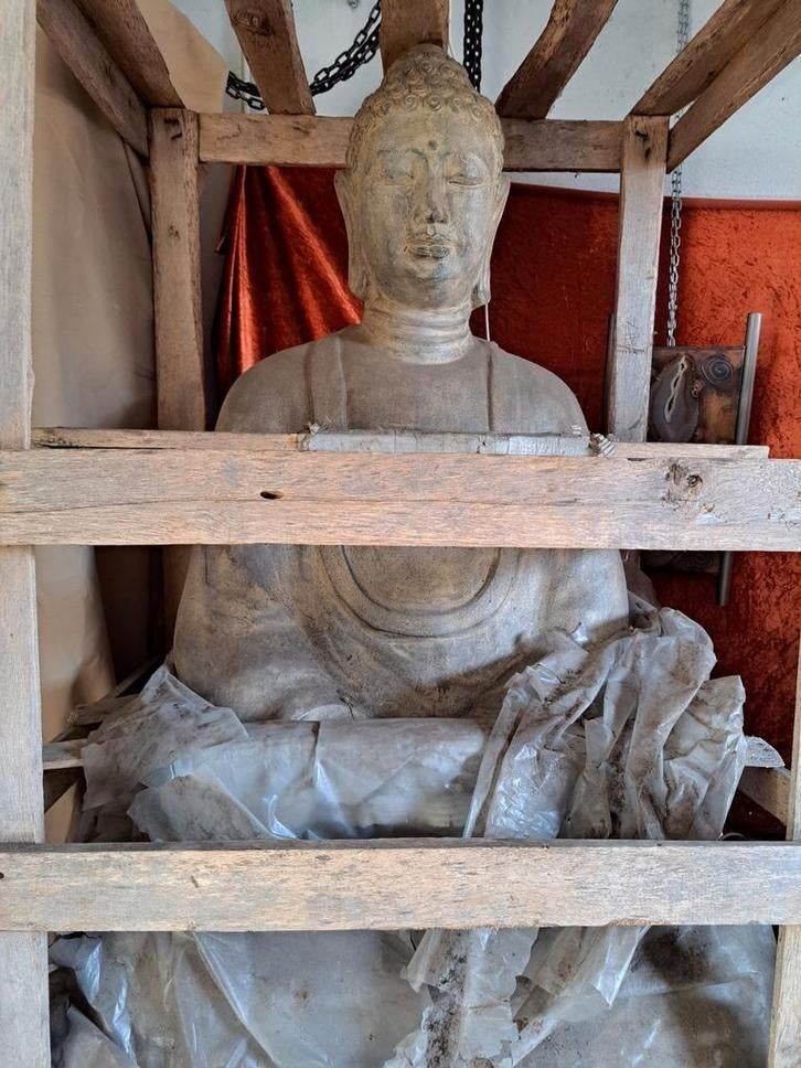 Groot Boeddha Tuinbeeld - Mediterende Boeddha, Tuin en Terras, Tuinbeelden, Ophalen, Nieuw, Overige materialen