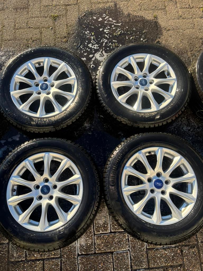 5x112 Ford velgen 215 60 16 winterbanden, Ophalen, 215 mm, 16 inch, Banden en Velgen