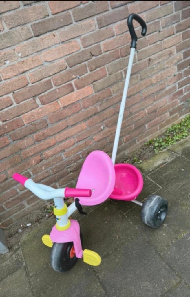 Meisjes fiets driewieler, Ophalen of Verzenden, Zo goed als nieuw, Duwstang