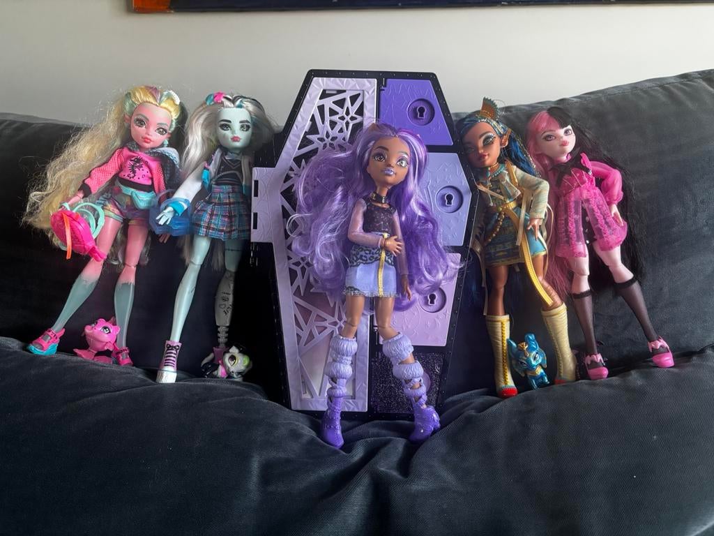 Collectie van 5 monster high poppen, Ophalen of Verzenden, Zo goed als nieuw, Overige typen