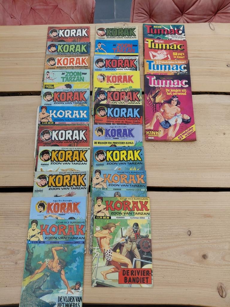 Korak (zoon van Tarzan)+ Tumac stripboeken - Grote collectie, Boeken, Meerdere stripboeken, Ophalen, Gelezen, Edgar Rice Burroughs