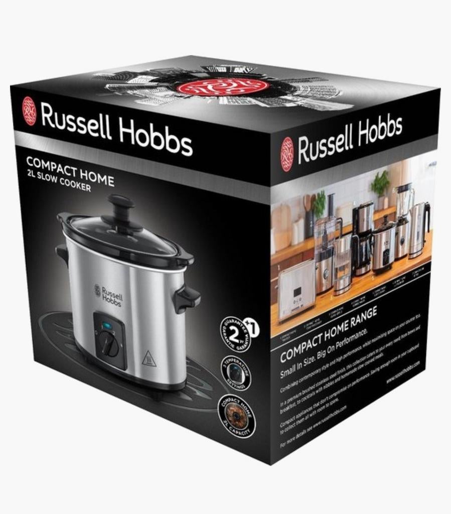 Russell Hobbs Compact Home 2L Slowcooker, Witgoed en Apparatuur, Slowcookers, Ophalen, Vaatwasmachinebestendig, Nieuw