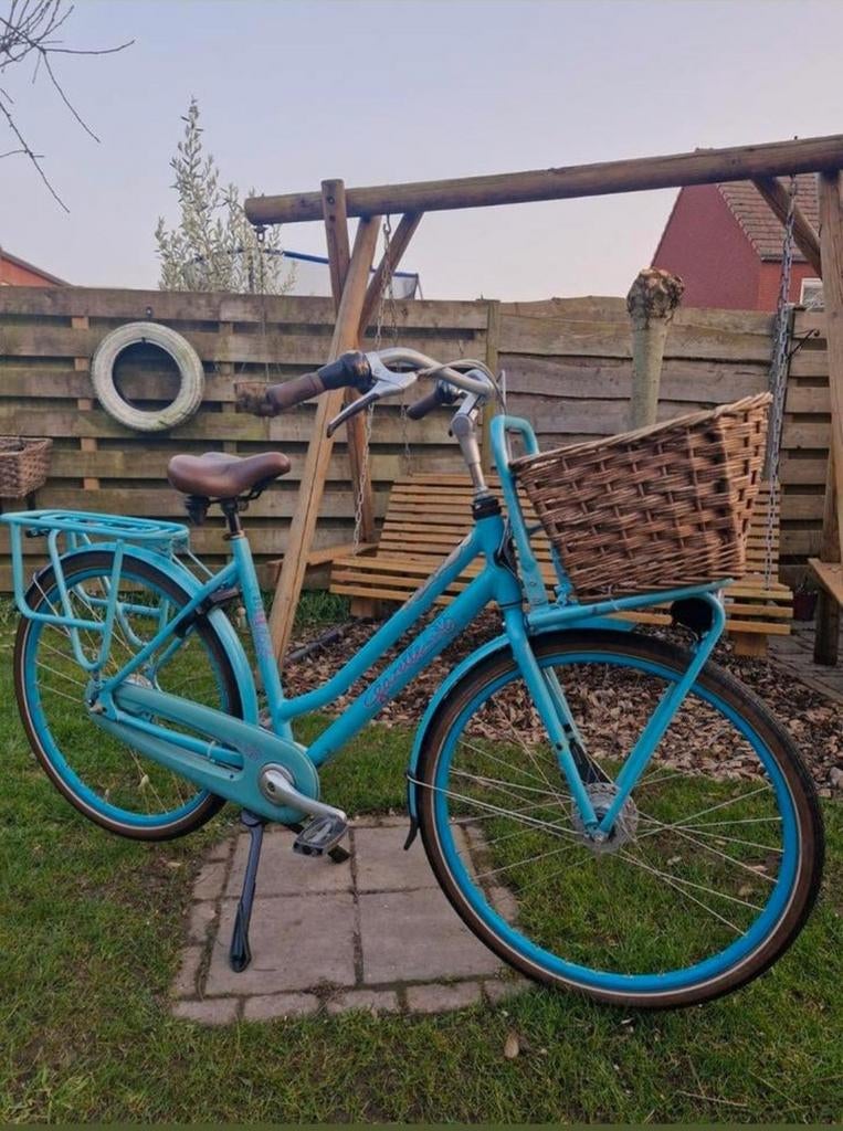 Miss Grace damesfiets -mintblauw, Ophalen, 53 tot 56 cm, Versnellingen, Zo goed als nieuw