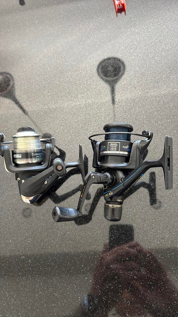 Daiwa PX1350 long cast en mitchell tanager molen, Watersport en Boten, Hengelsport | Algemeen, Ophalen of Verzenden, Gebruikt