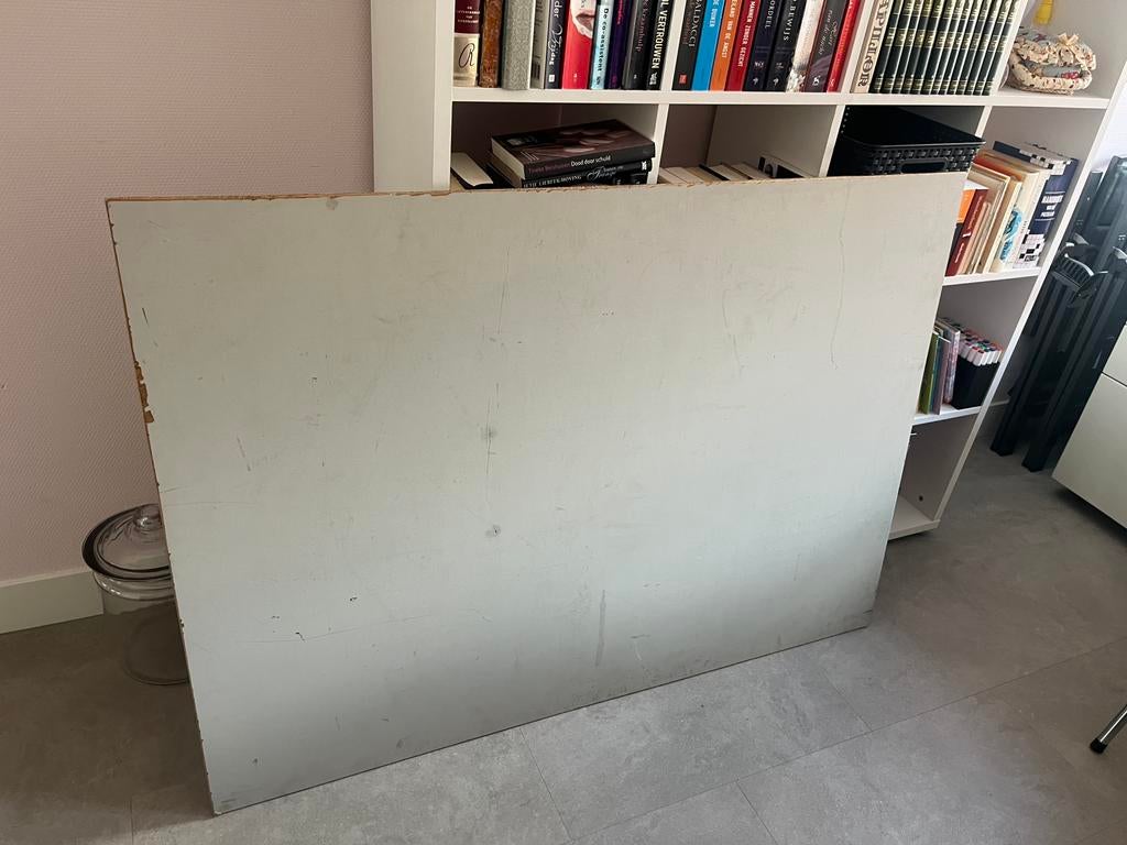 Gratis grote houten plaat en schragen, Doe-het-zelf en Verbouw, Platen en Panelen, Ophalen, Gebruikt