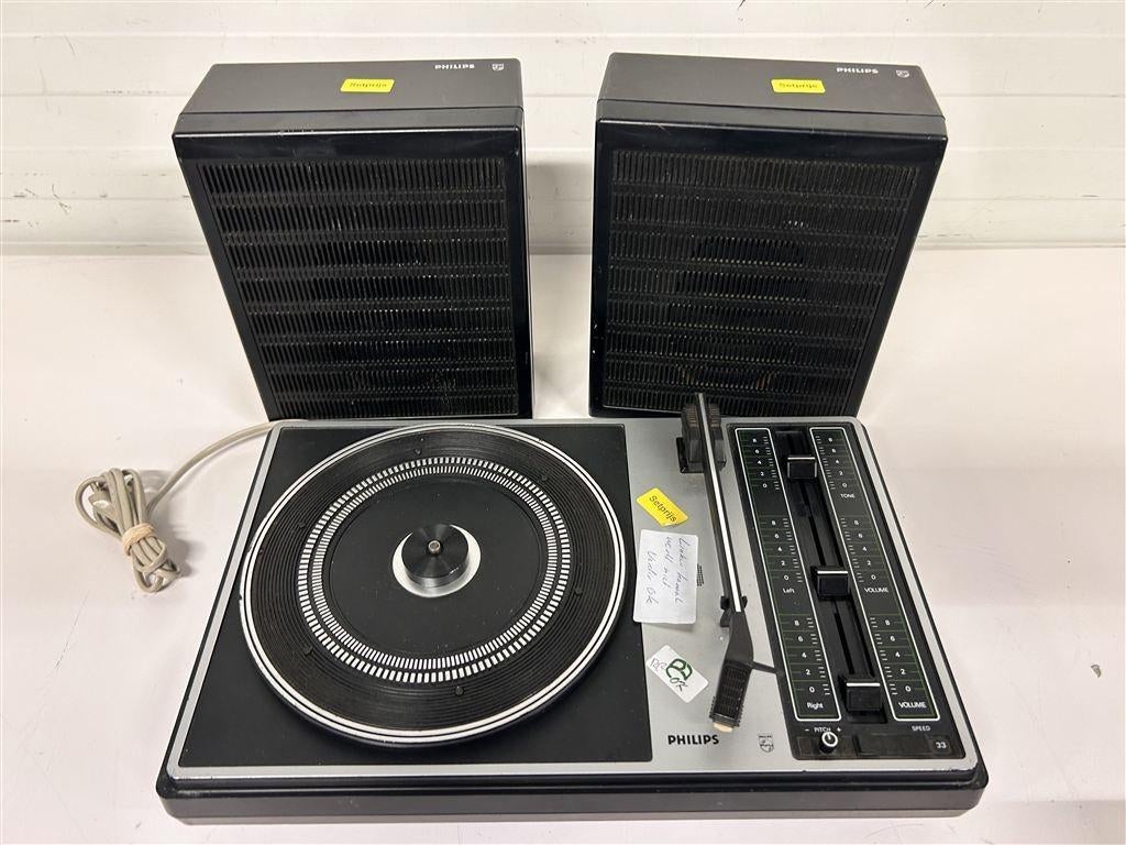 A7314. Philips platenspeler met boxen set, Ophalen of Verzenden, Gebruikt, Thorens