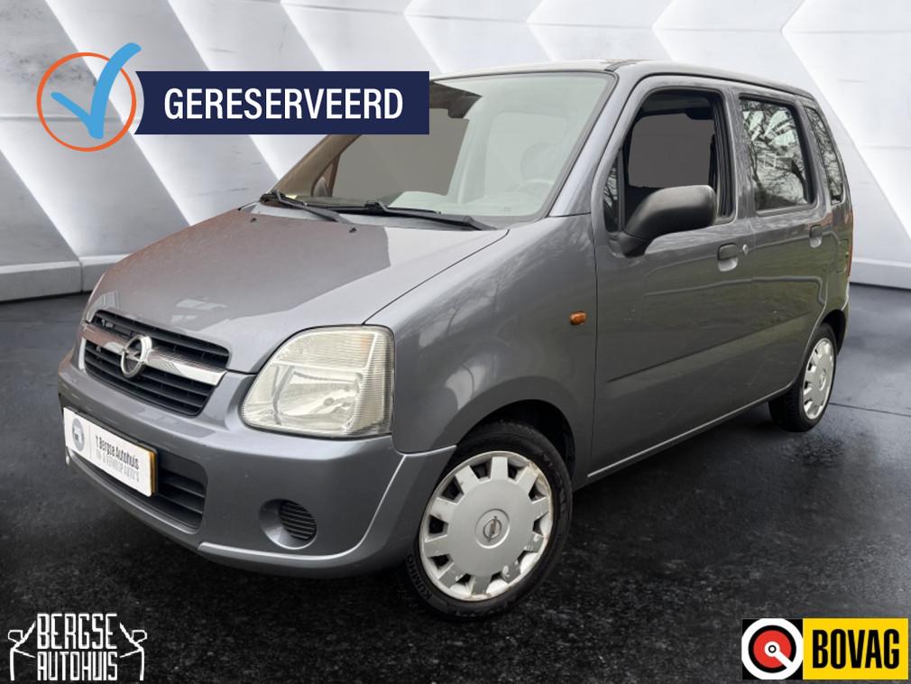 Opel Agila 1.2 16V Essentia 5 deurs Trekhaak Nap (bj 2006), Stof, Zwart, 4 cilinders, 1229 cc