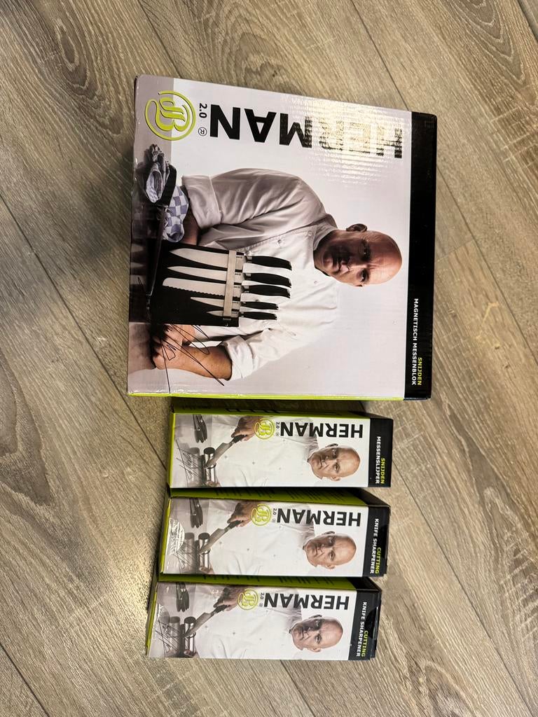 1x Herman Magnetisch Messenblok en 1 x messenslijper nieuw, Ophalen of Verzenden, Nieuw