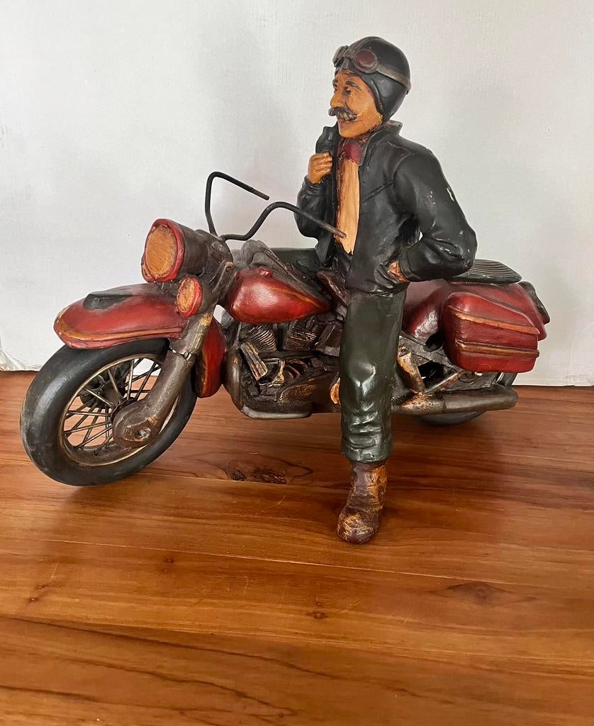 Vintage Harley Davidson motorrijder, Ophalen of Verzenden, Gebruikt