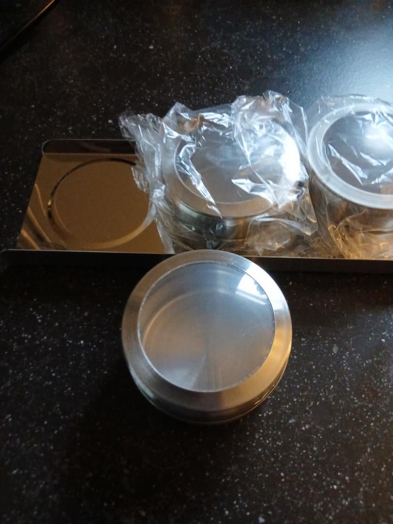 3 kruidenpotjes. Nieuw., Ophalen of Verzenden, Nieuw, Glas of Kopje