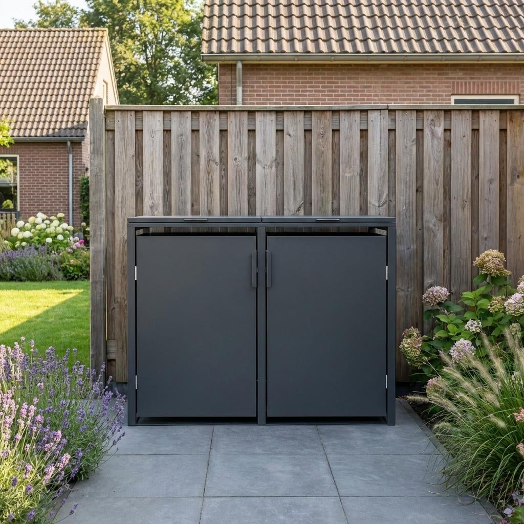 2 vakken | Premium Kliko ombouw voor 240L, Tuin en Terras, Ophalen of Verzenden, Nieuw, Metaal, Containerberging