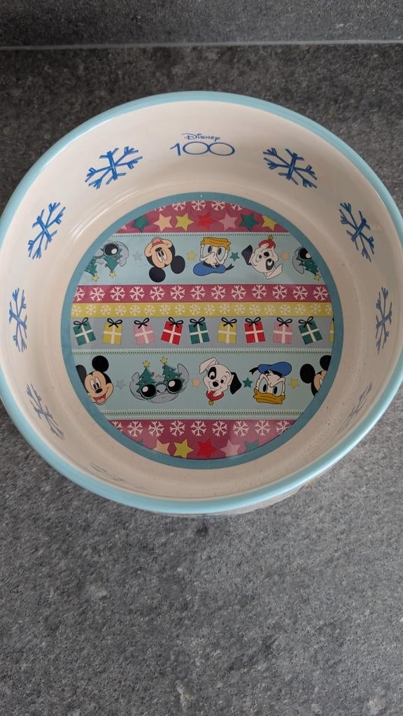 Disney 100 years honden voerkom, Ophalen of Verzenden, Mickey Mouse, Zo goed als nieuw, Servies